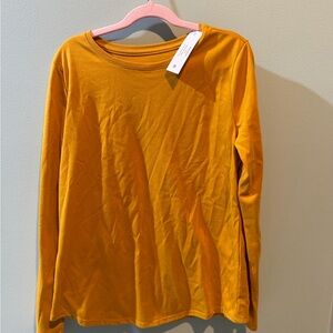 wonder nation Mustard Yellow Long Sleeve Crewneck Top